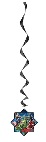 vengers Hanging Swirl Decorations – 26-Inch Party Ceiling Swirls (3 Count) – Marvel Superhero Birthday Party  Decorations
