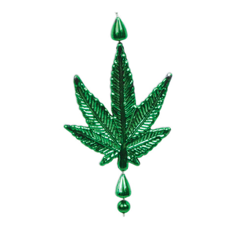 Weed Beads Leaf Medallions on 40" Beaded Necklace 1 per package