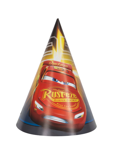 Disney Cars 3 Movie Party Hats (8ct) – Kids’ Birthday Hats for Cars-Themed Parties