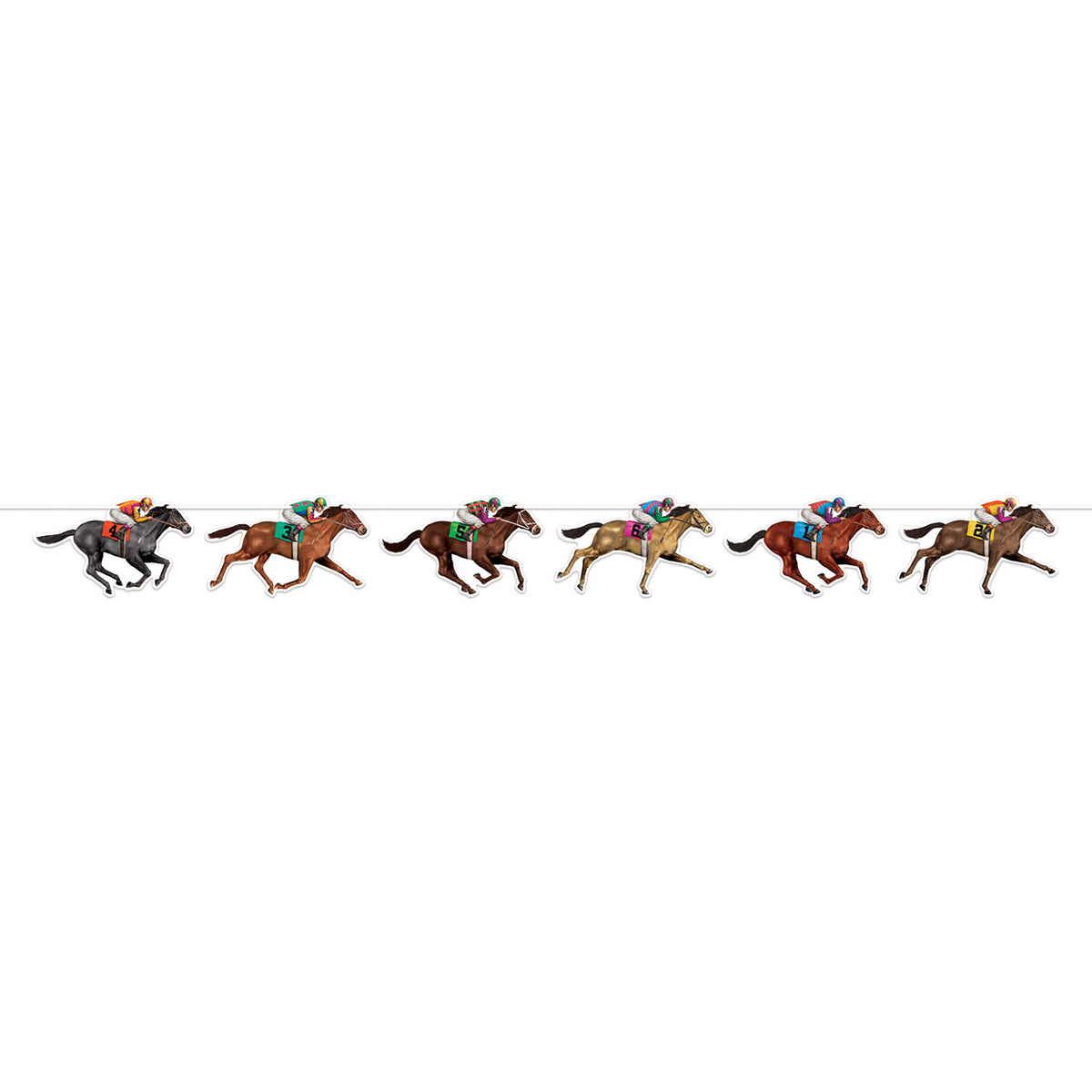 Horse Racing 6 1/2" x 6' Streamer 1 per package
