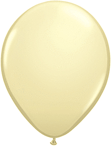 Ivory Silk 5 inch Qualatex Profesional Quality Latex Balloon 100 count package