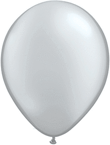 Pearl Silver 5 inch Qualatex Professional Quality Latex Balloon 100 count package