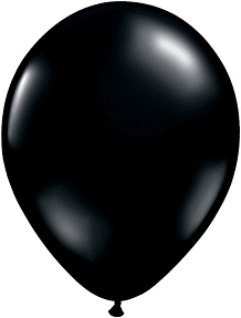 Onyx Black 5 inch Qualatex Professional Quality Latex Balloon 100 count package