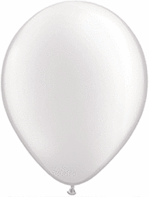 Pearl White 5 inch Qualatex Professional Quality Latex Balloon 100 count package