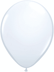 White 5 inch Qualatex Profesional Quality Latex Balloon 100 count package