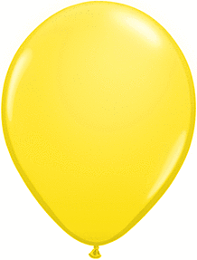 Yellow 5 inch Qualatex Profesional Quality Latex Balloon 100 count package