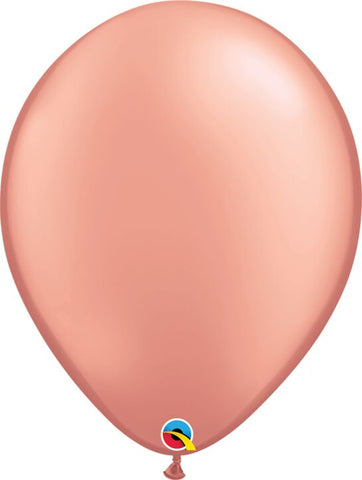 Pearl Rose Gold 5 inch Qualatex Professional Quality Latex Balloon 100 count package
