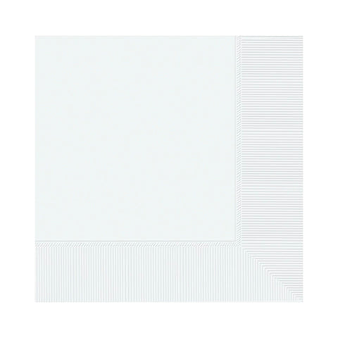 Frosty White 3-ply Beverage Napkins, 40ct