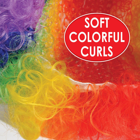 Rainbow Clown Wig One size fits most