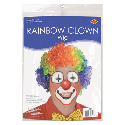 Rainbow Clown Wig One size fits most
