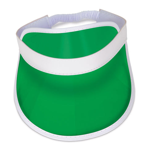Clear Green Plastic Dealer's Visor One size fits most
