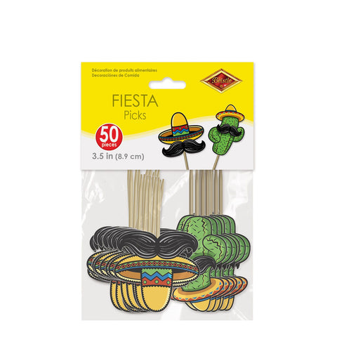 Fiesta dessert picks in retail packaging 50 piece set