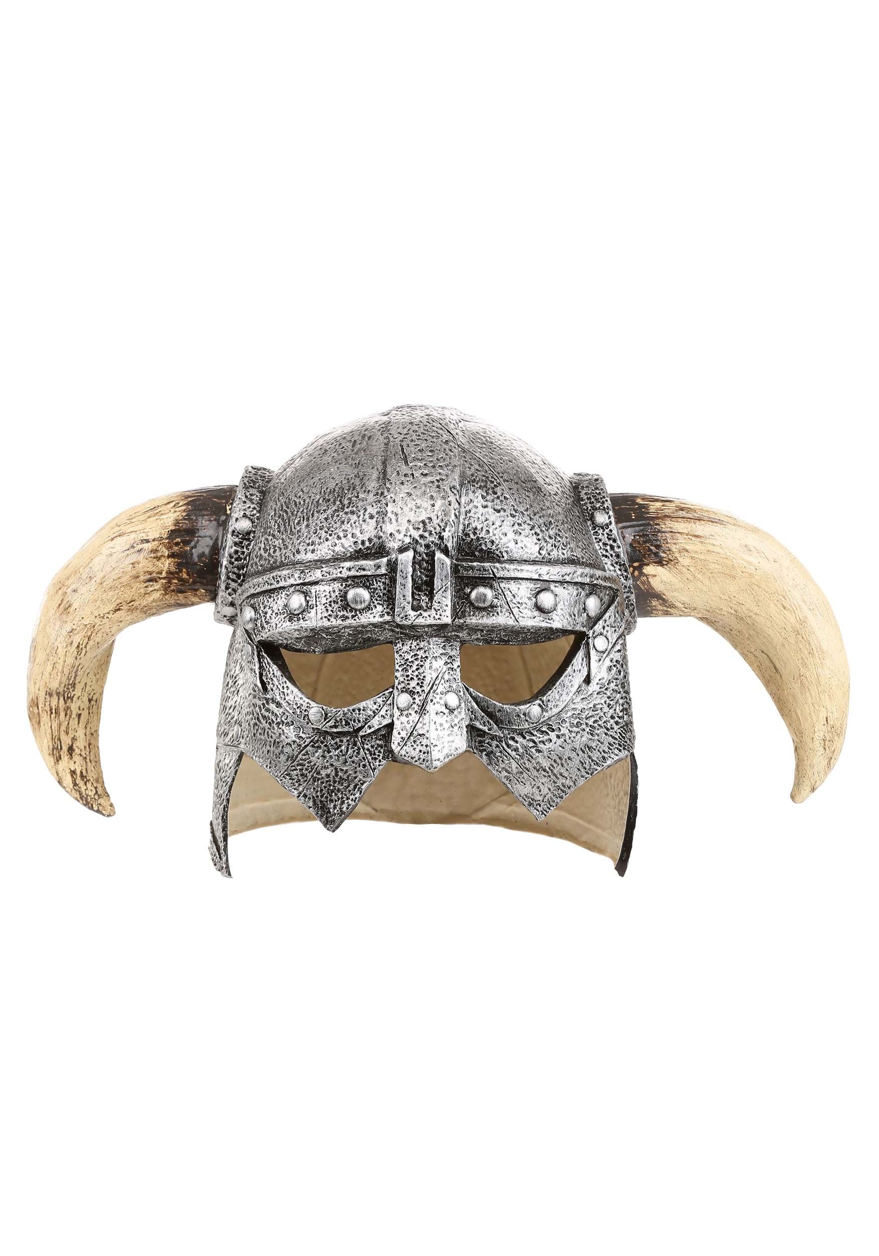 Close-up of Adult Viking Warrior Premium Mask showing realistic facial sculpting, rugged texture, and high-quality finish