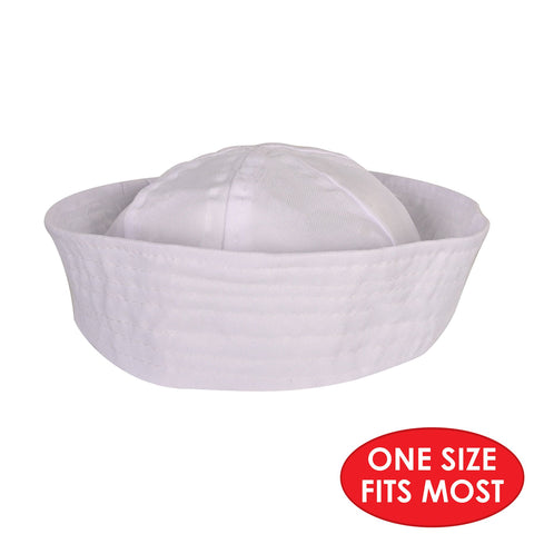 Sailor Hat White; one size fits most