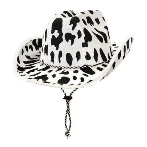 Cow Print Cowboy Hat One size fits most