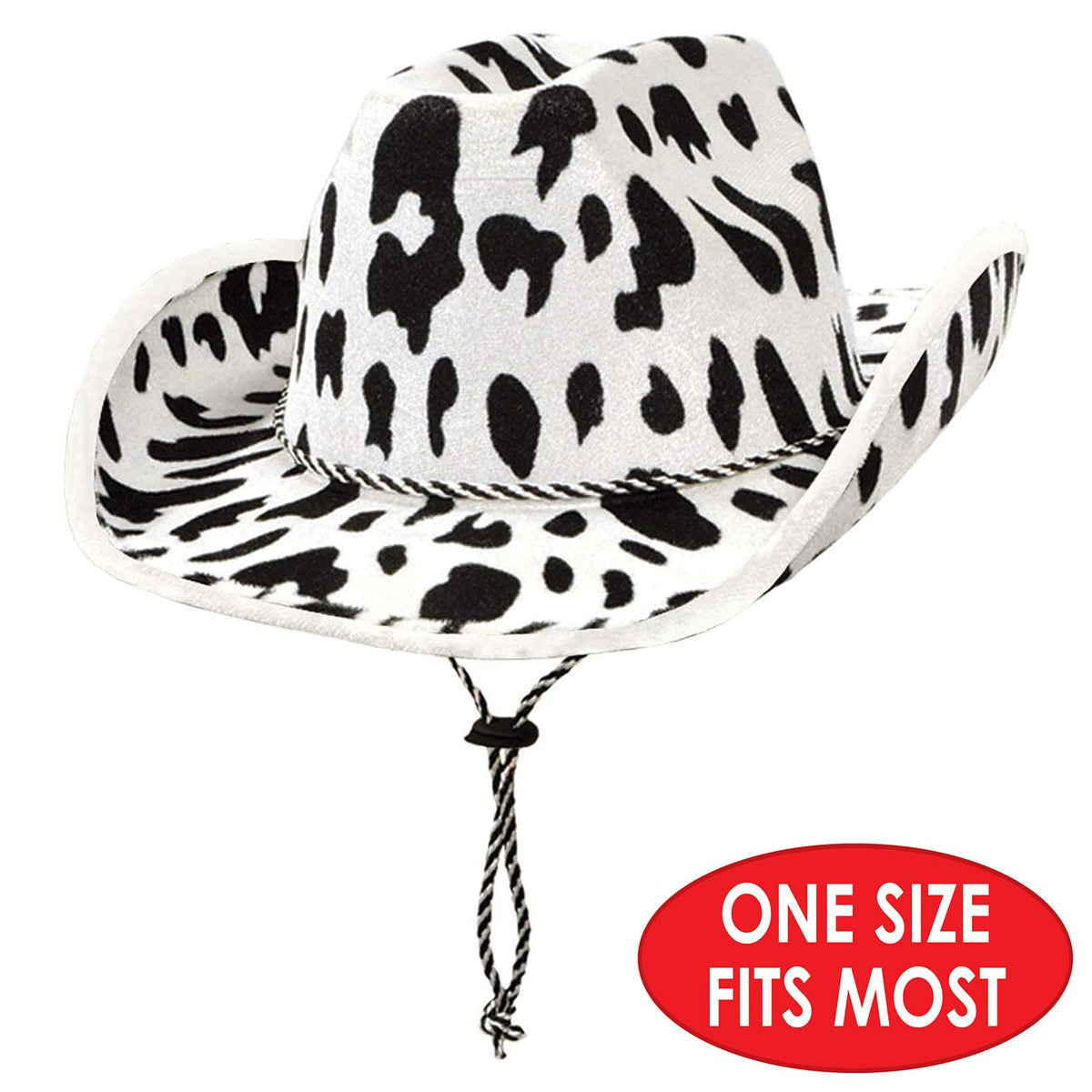 Cow Print Cowboy Hat One size fits most