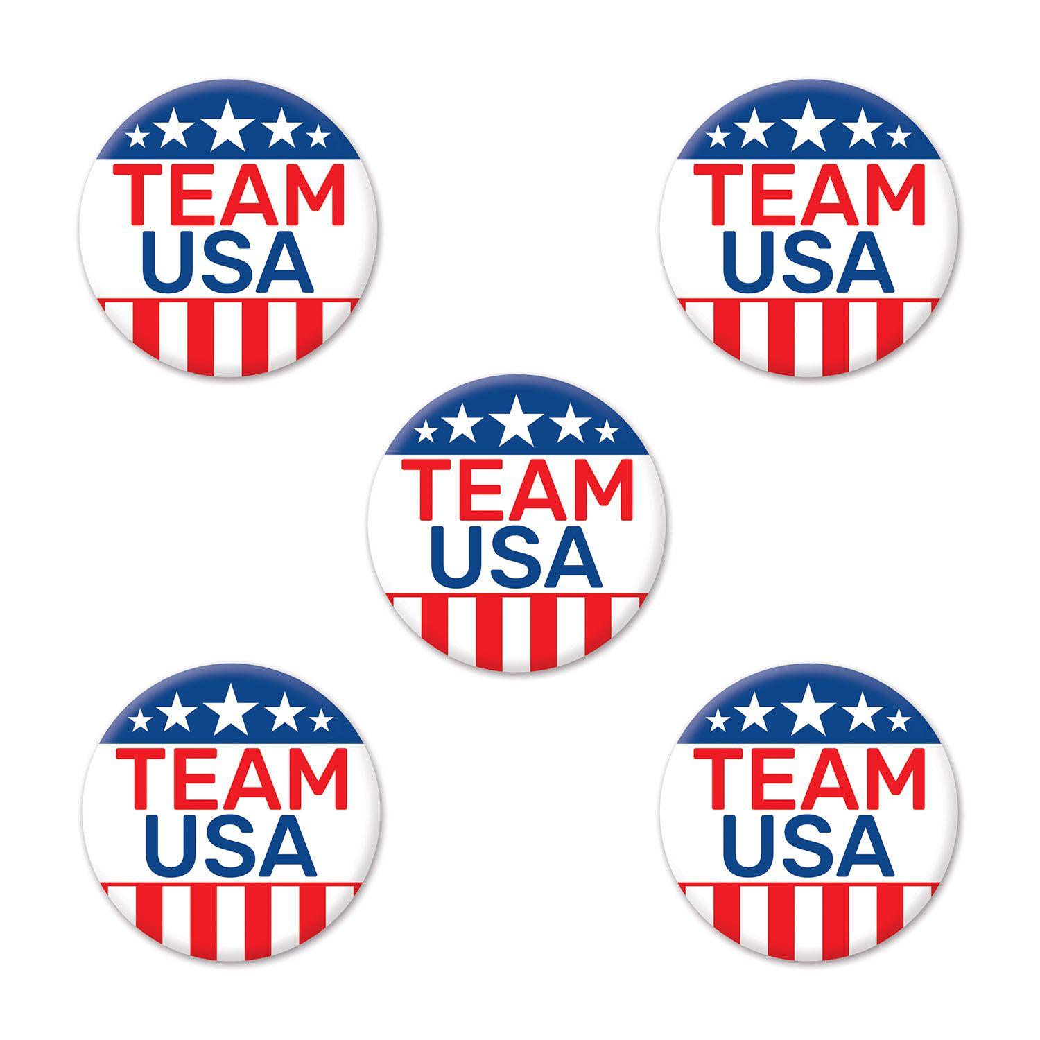 Five Team USA buttons