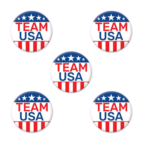 Five Team USA buttons