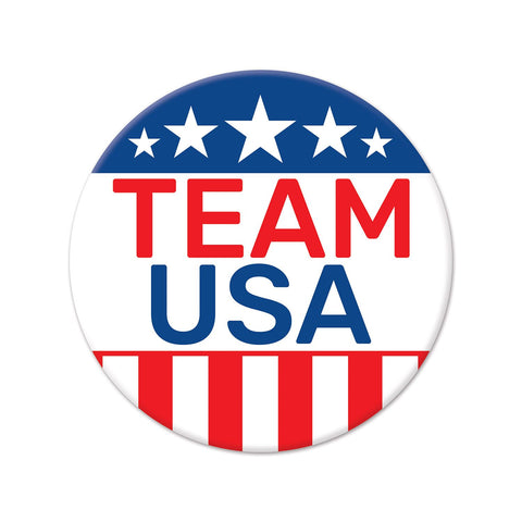 Team USA party buttons in Manahawkin, NJ. at Party Fair