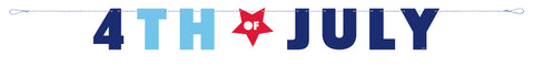 Happy 4th of July 2 pc Letter Banner 1 per package