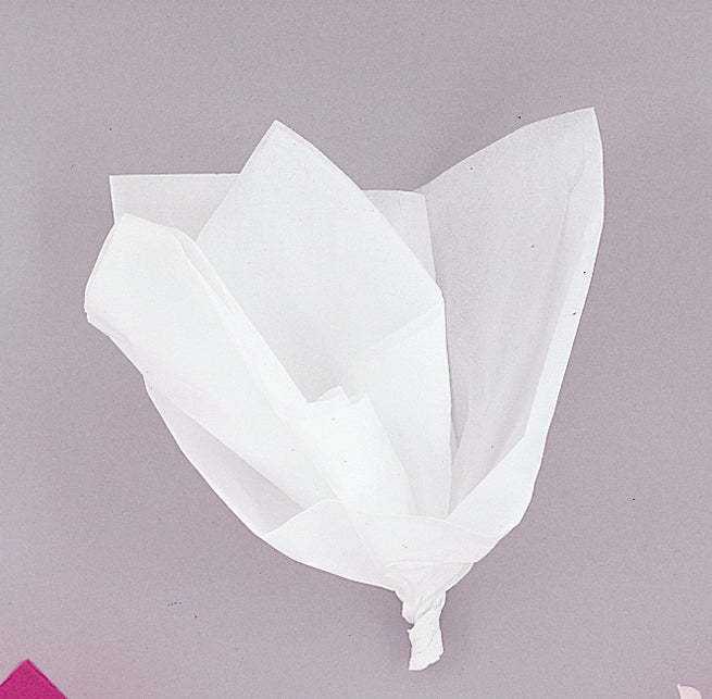 White Solid Tissue Paper 10 sheets  per package each sheet is  20" x 26"