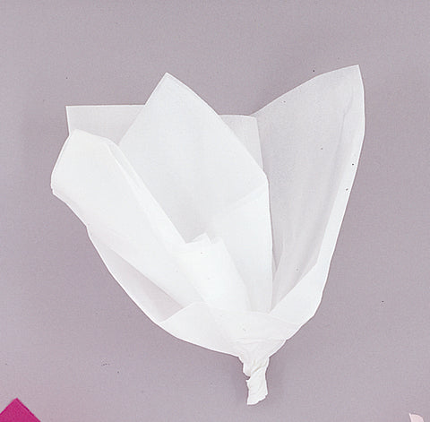 White Solid Tissue Paper 10 sheets  per package each sheet is  20" x 26"