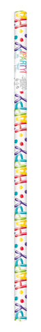Vibrant Birthday Gift Wrap – 30"x5' Colorful Wrapping Paper for Birthday Presents