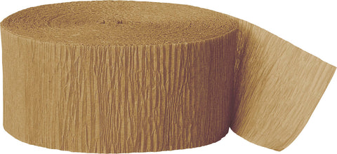 Gold  Crepe Paper Streamer  81 ft