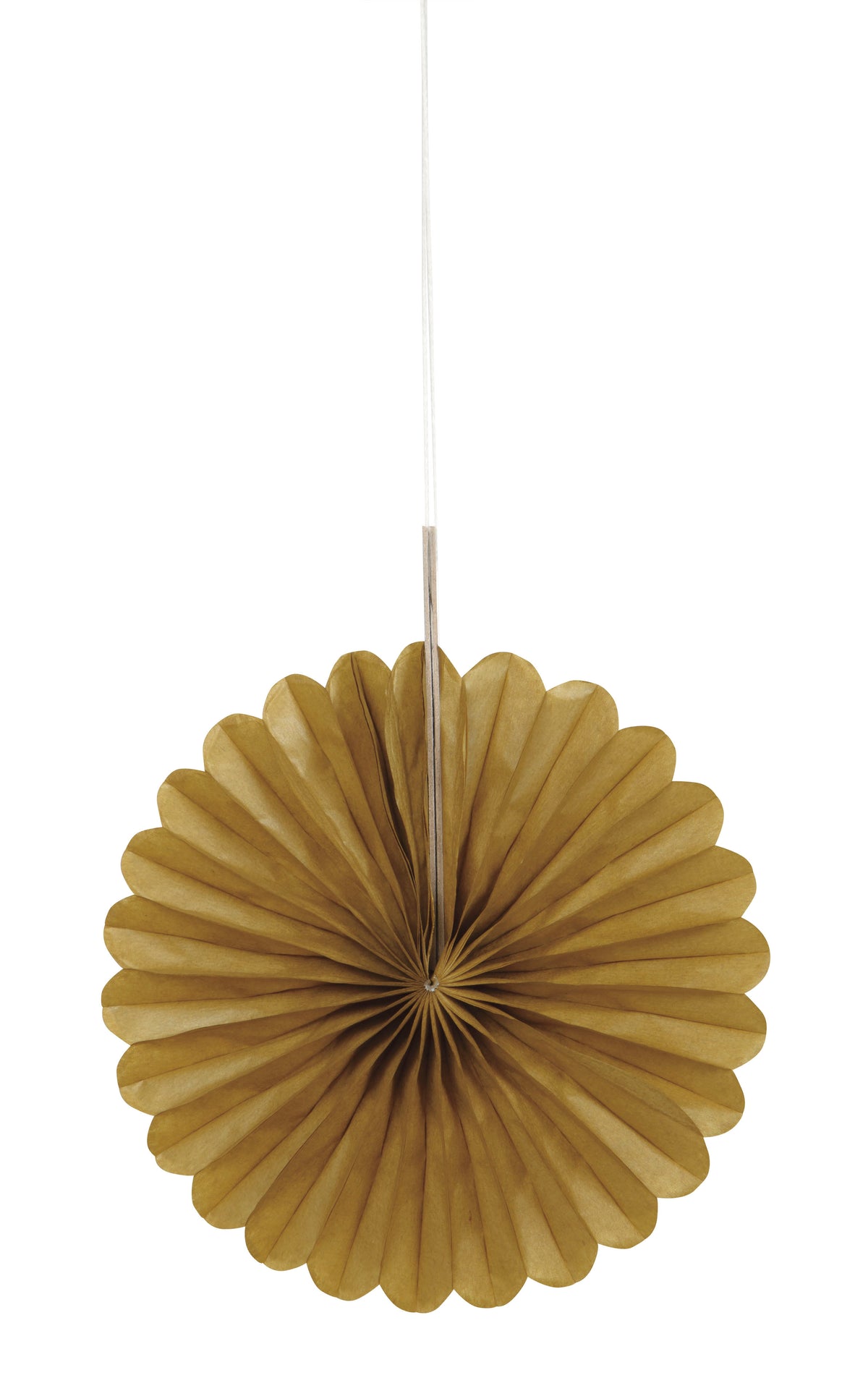 Gold Solid 6" Tissue Paper Fans  3ct
