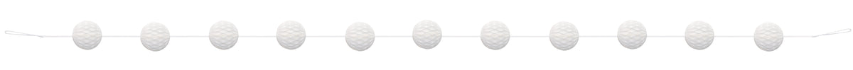 White Honeycomb Ball Garland  7 ft