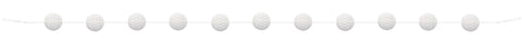 White Honeycomb Ball Garland  7 ft