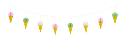 Honeycomb Ice Cream Garland  7 ft Long