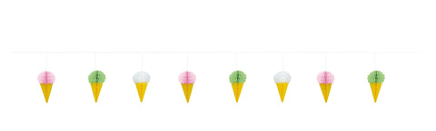 Honeycomb Ice Cream Garland  7 ft Long