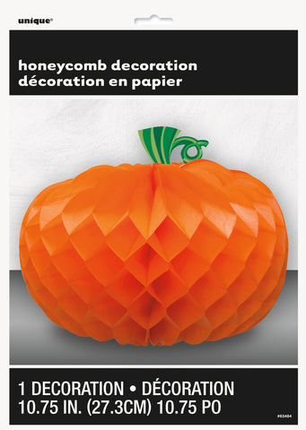 Pumpkin Shaped Honeycomb Centerpiece  10.75",12"