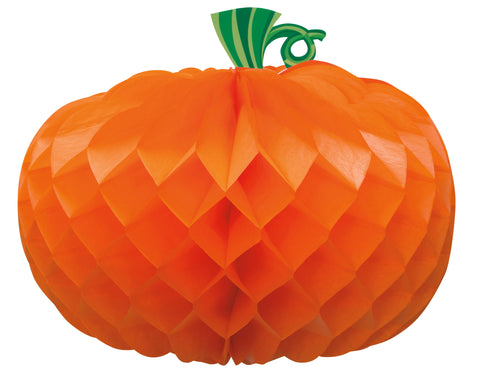 Pumpkin Shaped Honeycomb Centerpiece  10.75",12"