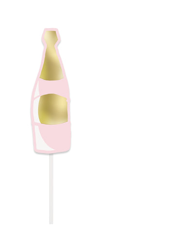 Pink & Gold Foil Bachelorette Party Photo Booth Props - 10ct | Fun & Elegant Decor for Bride, Wedding, or Bridal Shower