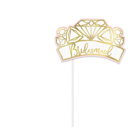 Pink & Gold Foil Bachelorette Party Photo Booth Props - 10ct | Fun & Elegant Decor for Bride, Wedding, or Bridal Shower