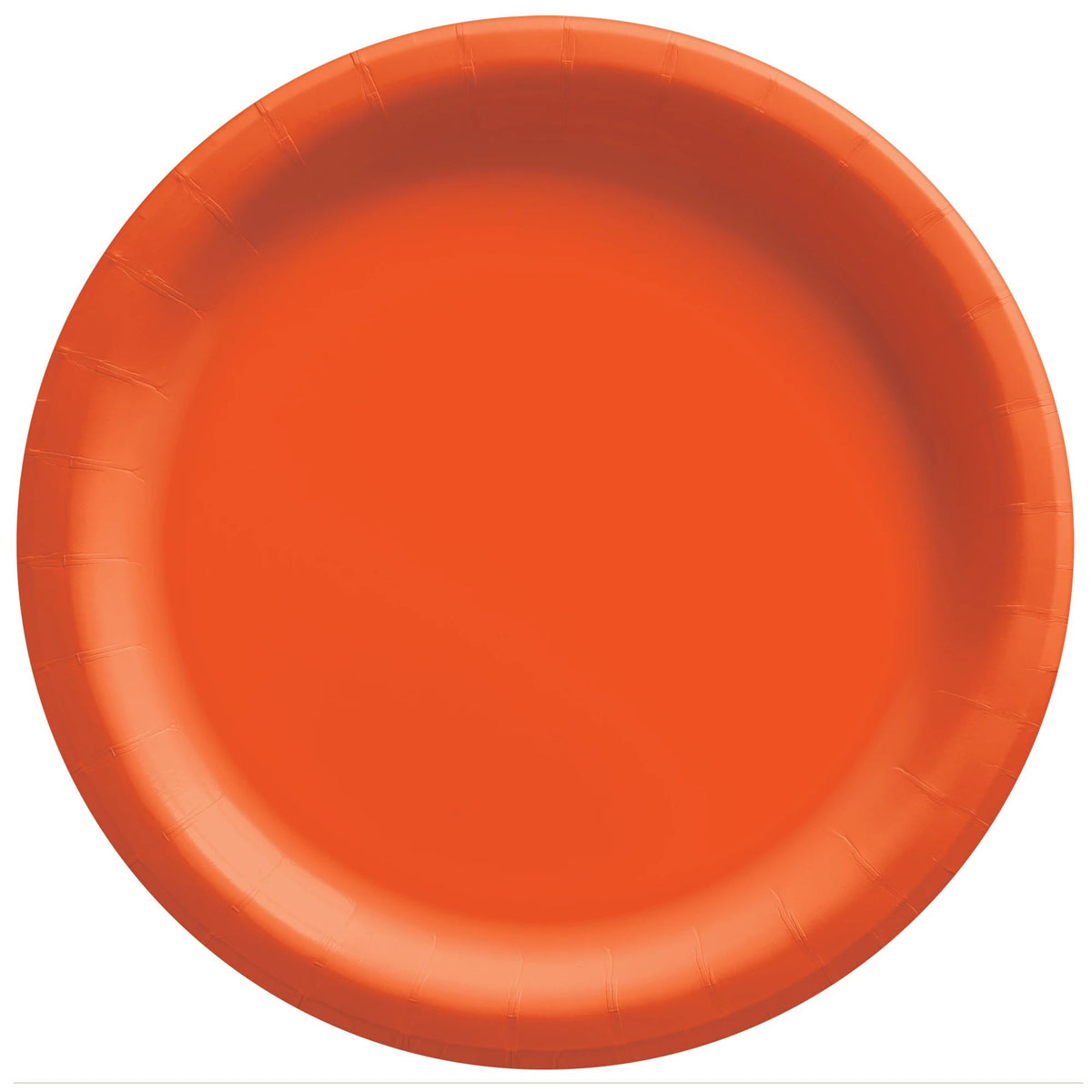 Orange 6 3/4" Round Paper Plates, 20 count