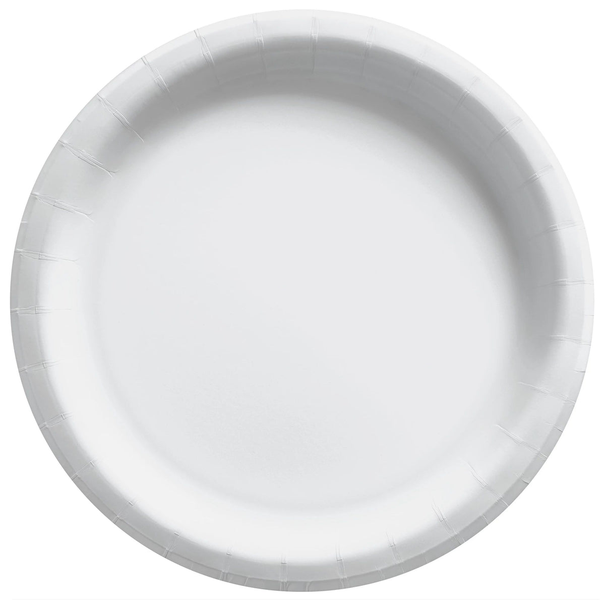 White 8 1/2" Round Paper Plates, 20 count