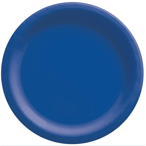 Royal Blue 8 1/2" Round Paper Plates, 20 count