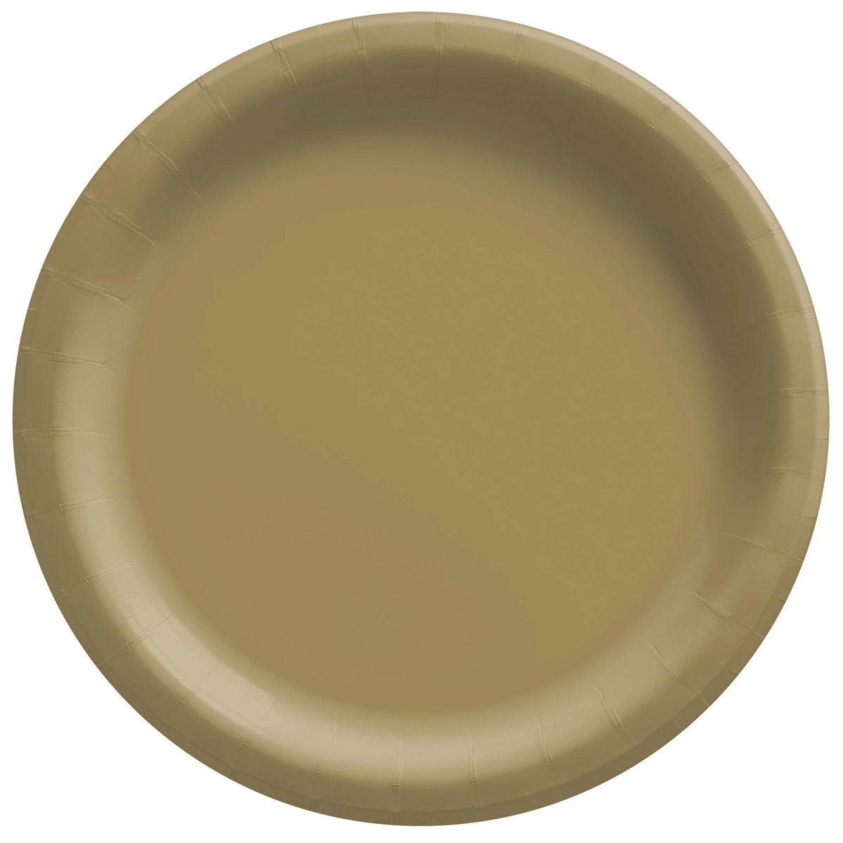 Gold 8 1/2" Round Paper Plates, 20 count