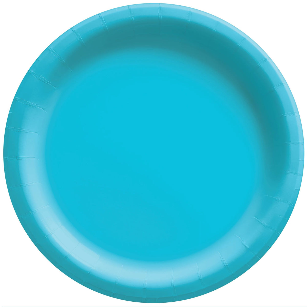 Caribbean Blue 8 1/2" Round Paper Plates, 20 count