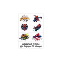 Spider-Man Party Favor Tattoos (24ct) – Kids’ Temporary Tattoos for Superhero Birthday Parties