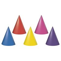 Party Hats Assorted Colors (8ct) – Colorful Birthday & Celebration Hats for Kids & Adults