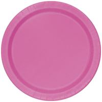 Hot Pink Solid Round 7” Dessert Plates (50ct) – Vibrant Party Plates for Birthdays & Events