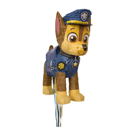 Paw Patrol Chase 3D pinata from Party Fair in Manahawkin, NJ displayed with detailed character design for party decorations. 