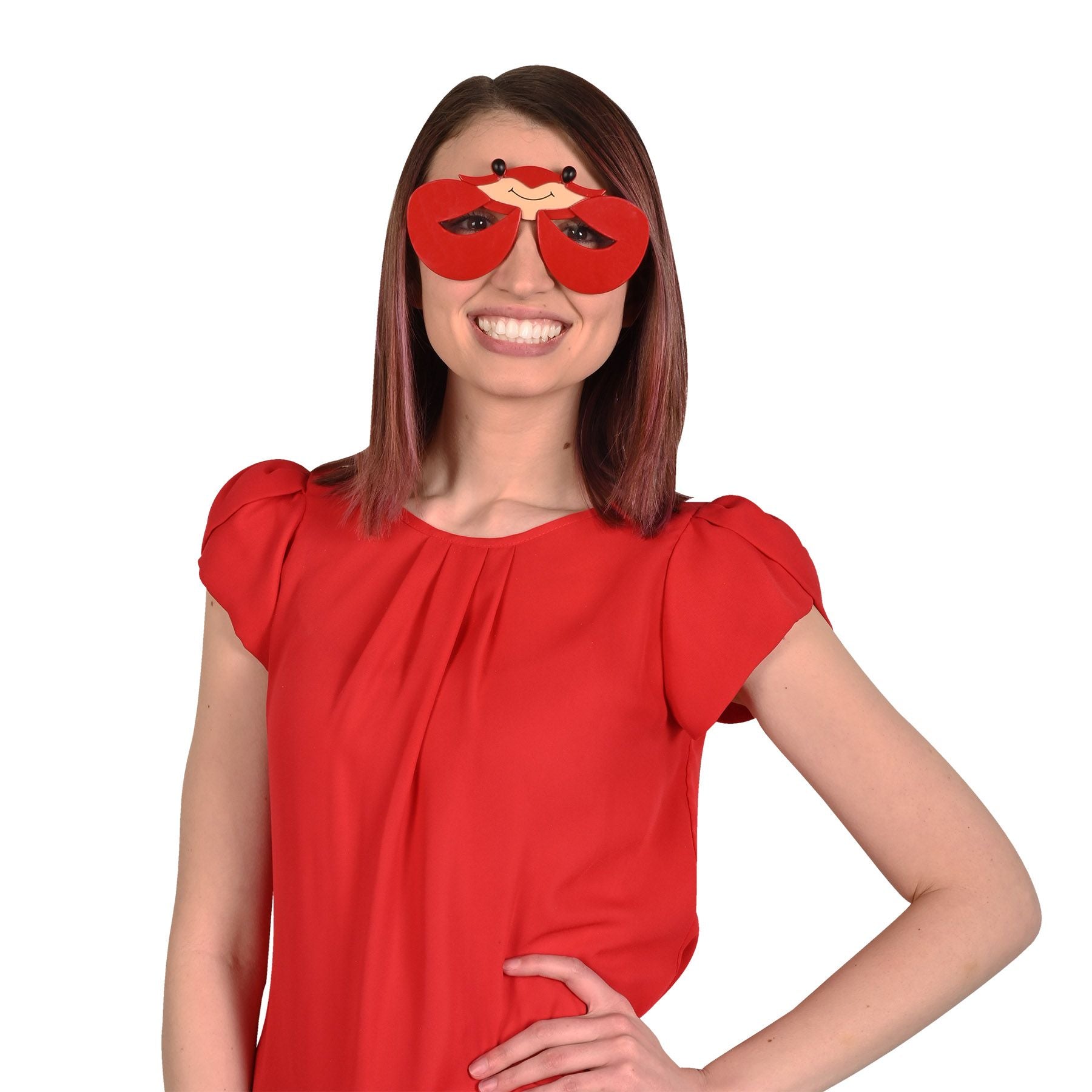 Crab glasses showing flip down claw feature