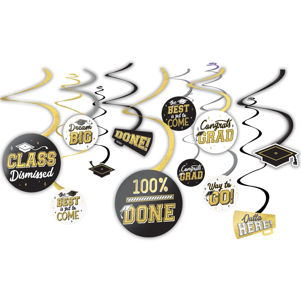 Grad Value Pack Spirals in Black, Silver, Gold