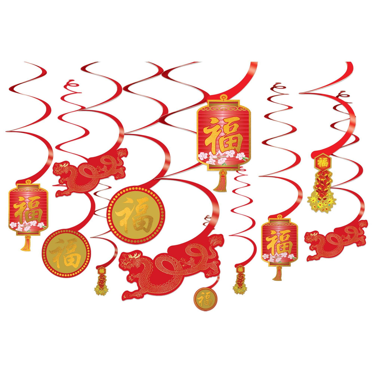 Chinese New Year Swirl Decorations