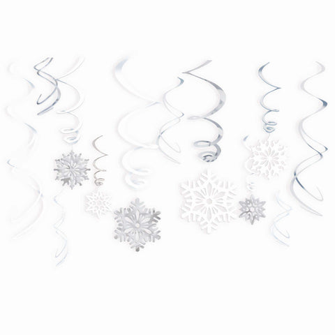 Snowflake Value Pack Foil Swirl Pack of 12